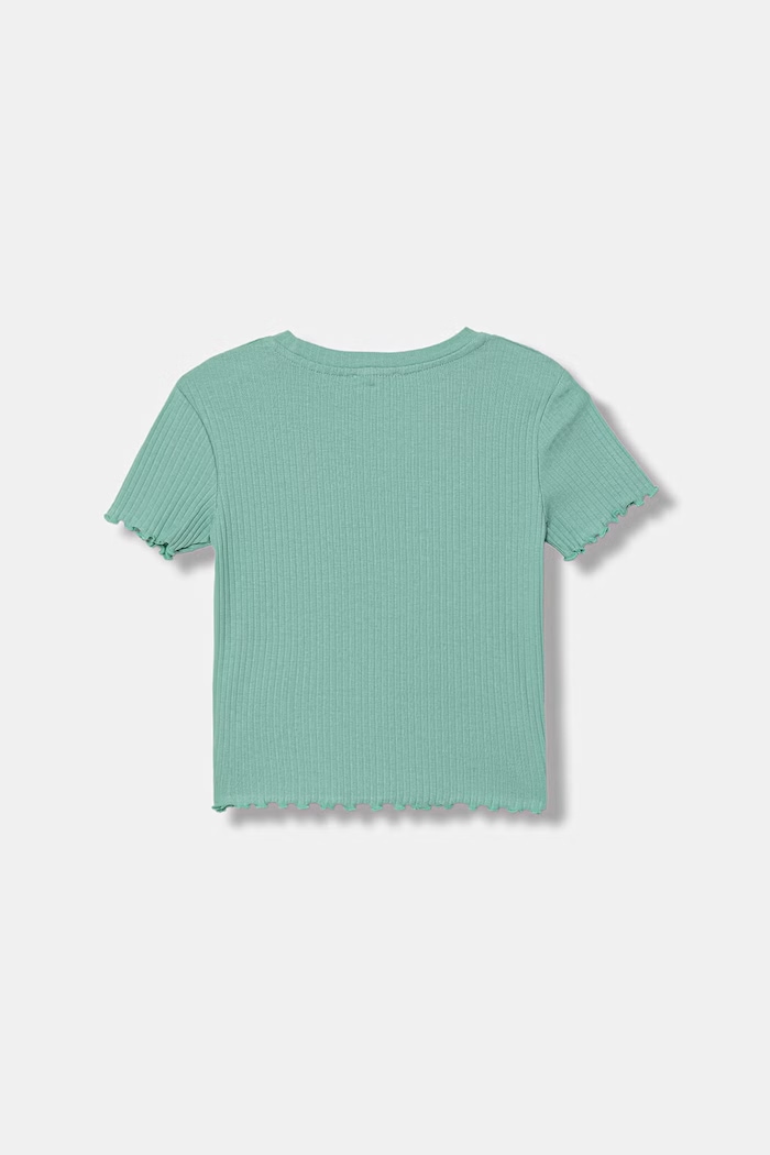 United Colors of Benetton detské basic tričko z bavlny s elastanom 3F1EC10N4.G.Stagionale tyrkysová SS26