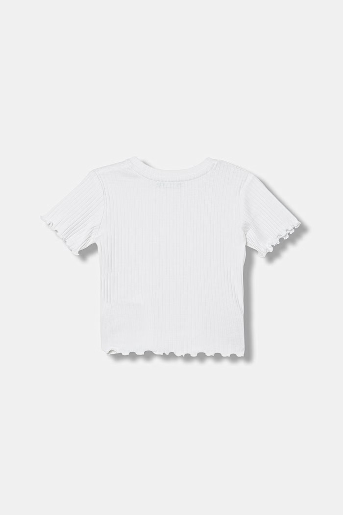 Detské bavlnené tričko s elastanom United Colors of Benetton 3F1EG10HZ.P.Stagionale biela SS26