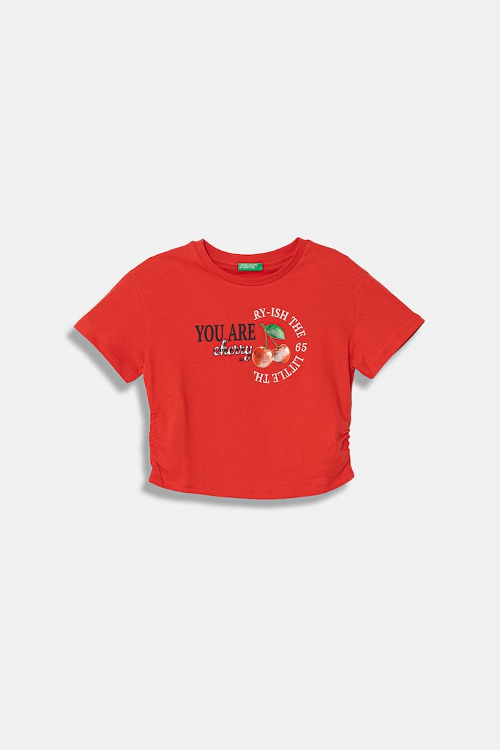 United Colors of Benetton tricou pentru copii, din bumbac rosu 3I1XC10SW.G.Stagionale