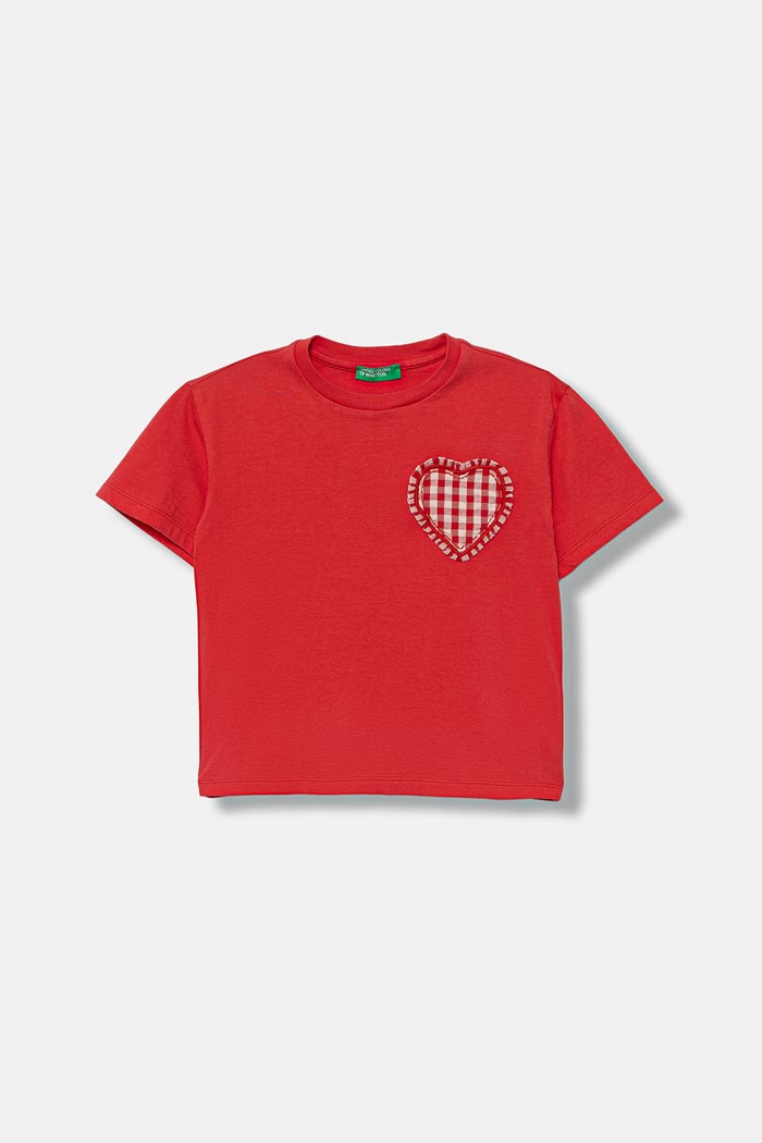 United Colors of Benetton detské bavlnené tričko červená 3I1XG10MK.P.Stagionale