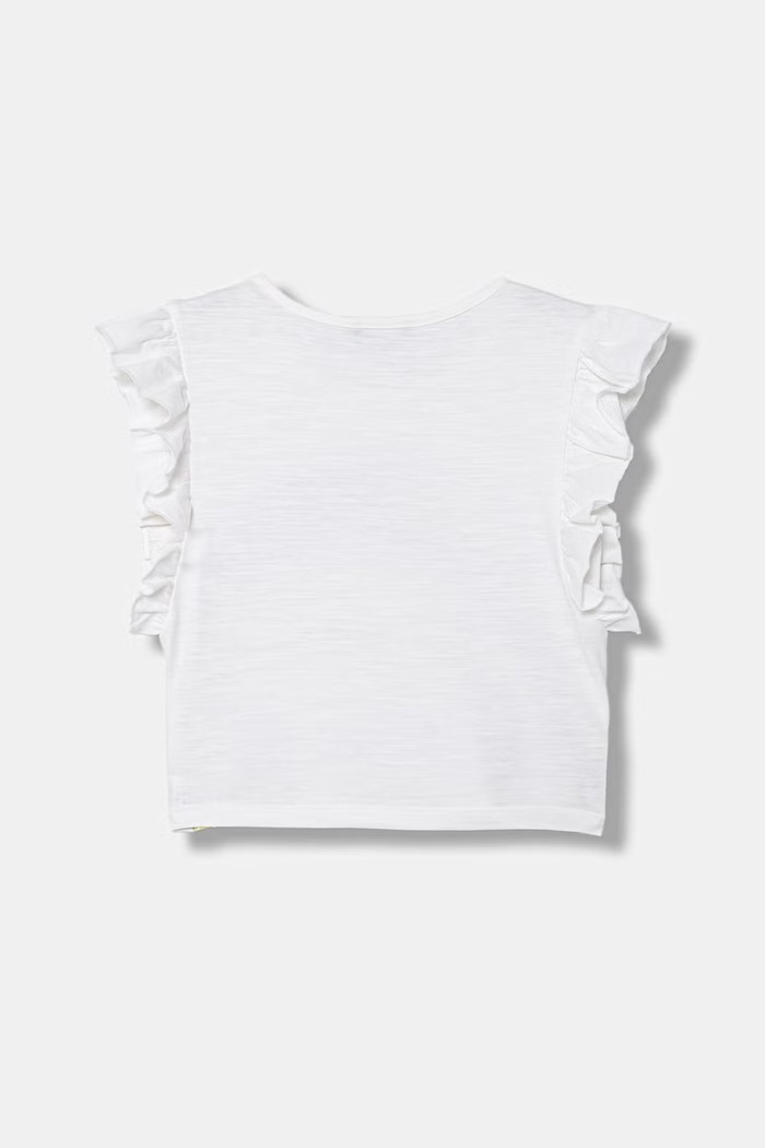 United Colors of Benetton T-shirt dziecięcy bawełniany 38V4G10MU.P.Stagionale biały SS26