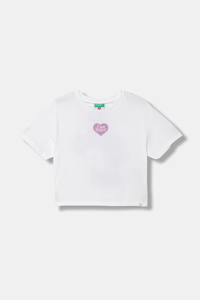 United Colors of Benetton T-shirt dziecięcy bawełniany biały 3I1XC10SM.G.Stagionale