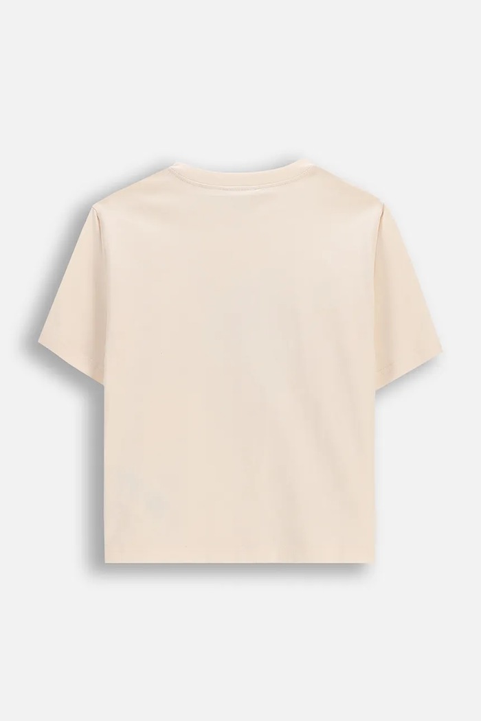 Coccodrillo tricou pentru copii, din bumbac cu elastan WC6143205HGK bej SS26