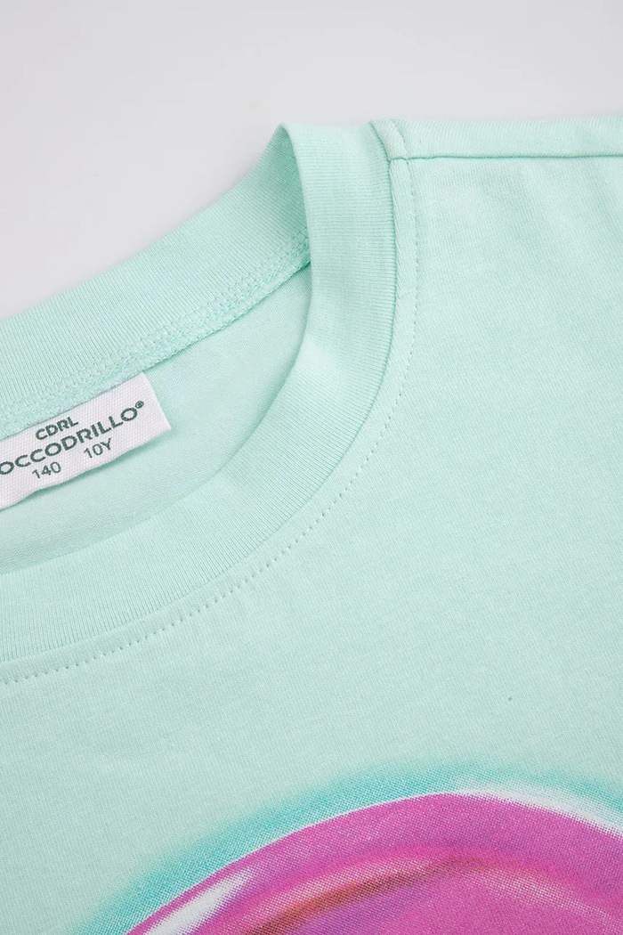 Fete Coccodrillo tricou pentru copii, din bumbac WC6143201SGJ verde
