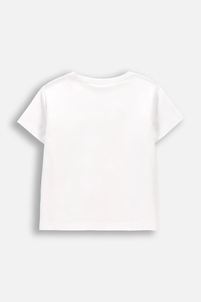 Coccodrillo t-shirt dziecięcy z bawełną WC6143202SGK biały SS26