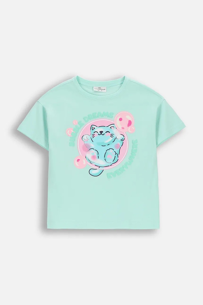 Coccodrillo tricou pentru copii, cu bumbac verde WC6143204SGK