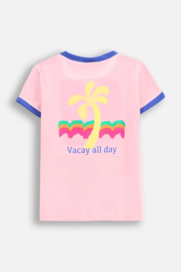 Coccodrillo tričko dětské s bavlnou WC6143201WGK růžová SS26