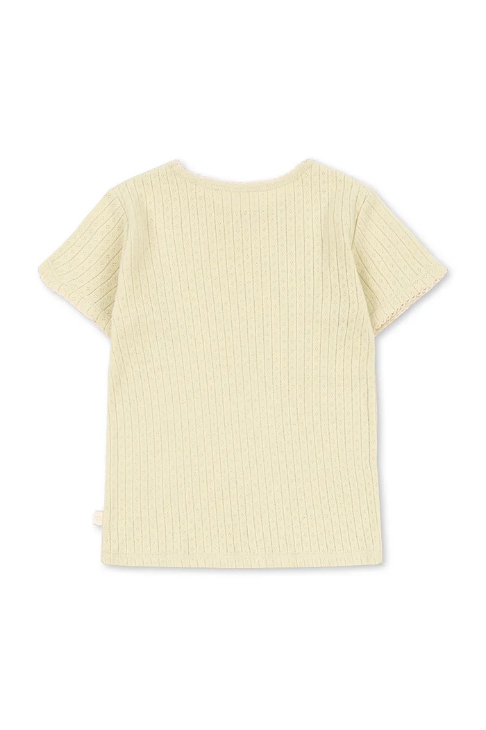 Konges Sløjd tricou pentru copii, din bumbac MINNIE TEE GOTS KS105485.PPY2 galben SS26