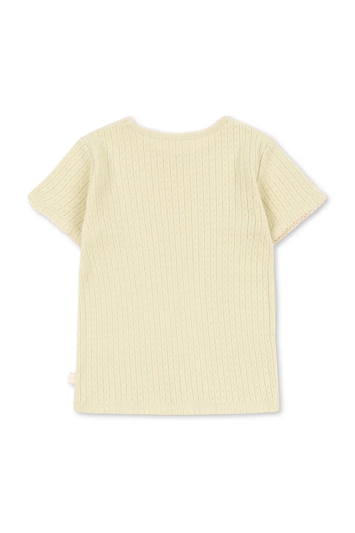 Konges Sløjd tricou pentru copii, din bumbac MINNIE TEE GOTS KS105485.PPY2 galben SS26