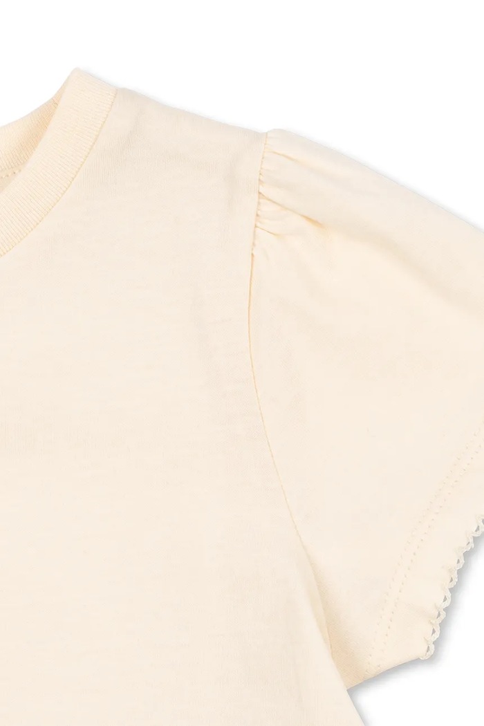 Lány Konges Sløjd t-shirt gyerek pamut FAMO PUFF TEE GOTS KS105368.PPY2 bézs