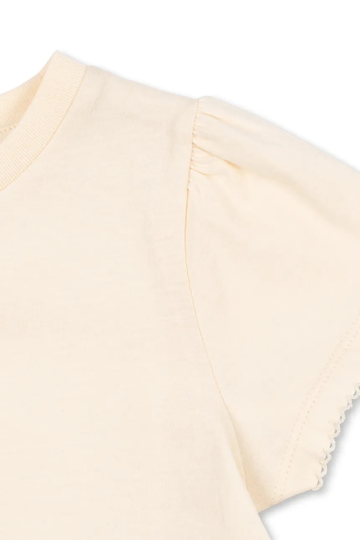 Lány Konges Sløjd t-shirt gyerek pamut FAMO PUFF TEE GOTS KS105368.PPY2 bézs
