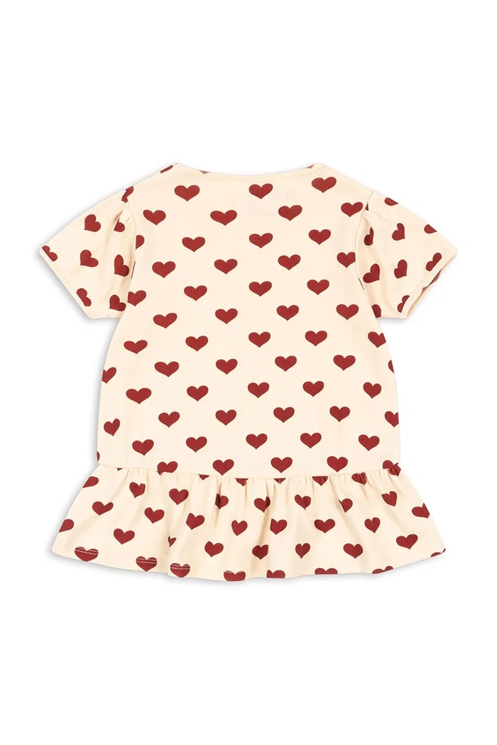 Konges Sløjd tričko detské s bavlnou BASIC FRILL TEE GOTS KS105657.PPY2 béžová SS26