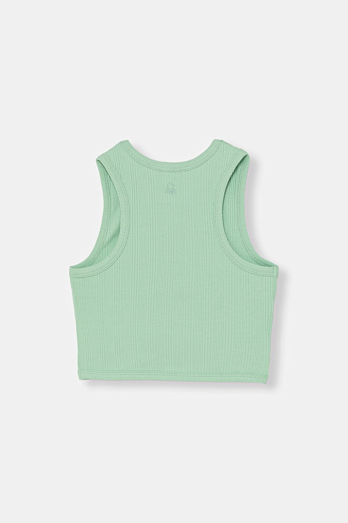United Colors of Benetton top detský bavlnený s elastanom 3S2UCH025.G.seasonal zelená SS26