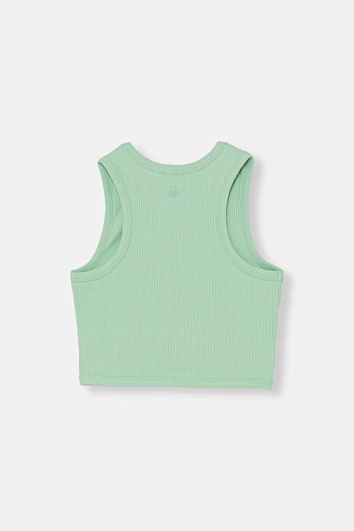 United Colors of Benetton top detský bavlnený s elastanom 3S2UCH025.G.seasonal zelená SS26
