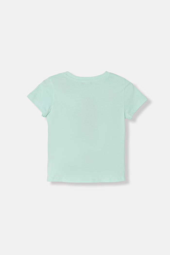 United Colors of Benetton T-shirt dziecięcy bawełniany 3I1XG10N1.P.seasonal turkusowy SS26
