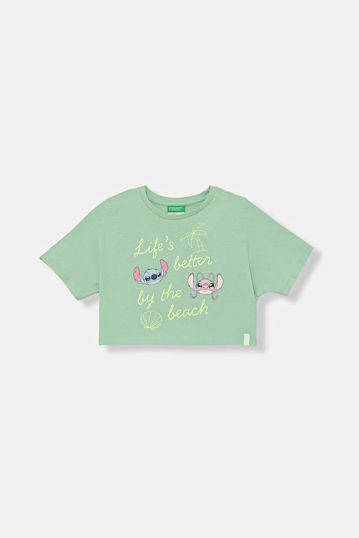United Colors of Benetton tricou pentru copii, din bumbac verde 3I1XC10TN.G.seasonal