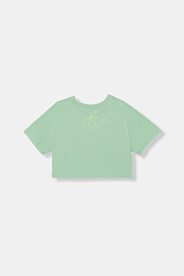 United Colors of Benetton tricou pentru copii, din bumbac 3I1XC10TN.G.seasonal verde SS26