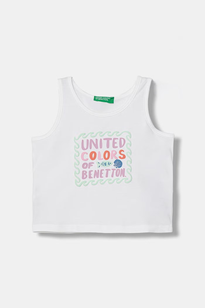 United Colors of Benetton top detský bavlnený biela 3I1XGH016.P.seasonal
