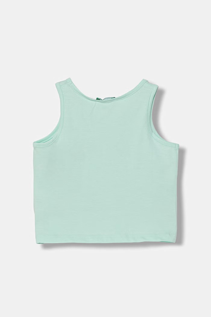 United Colors of Benetton top detský bavlnený 3I1XGH016.P.seasonal tyrkysová SS26