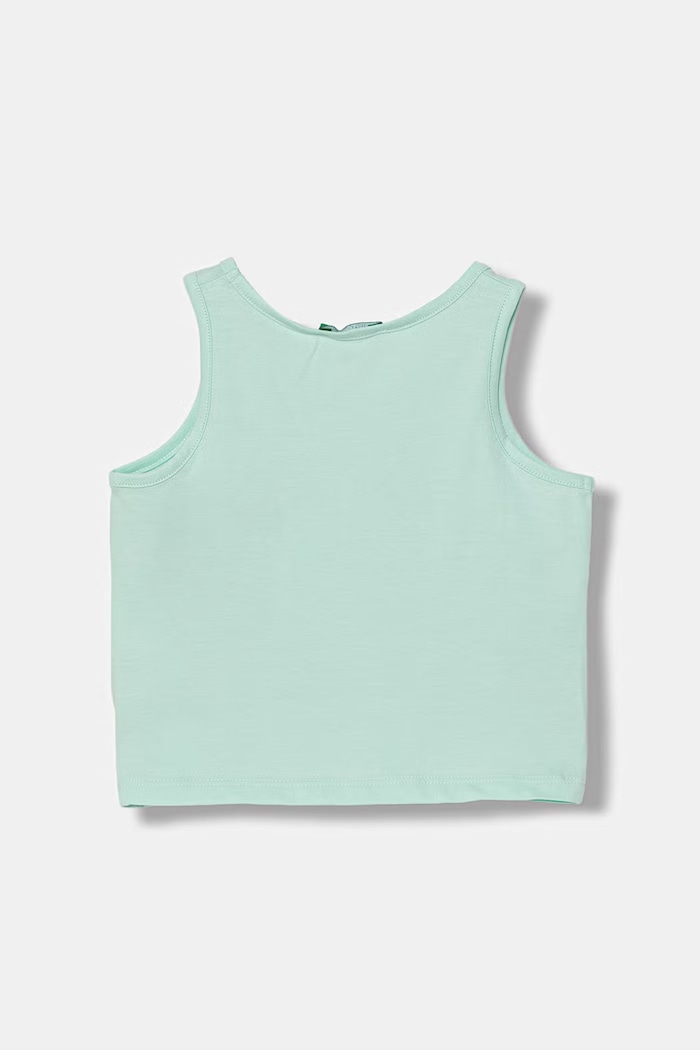 United Colors of Benetton top detský bavlnený 3I1XGH016.P.seasonal tyrkysová SS26