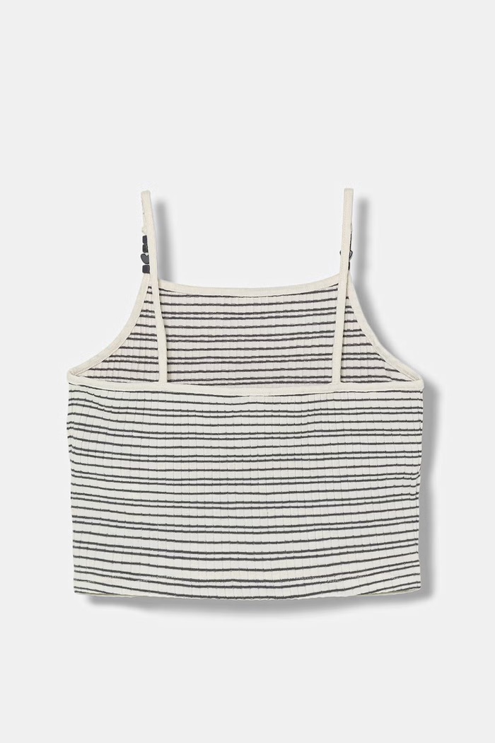United Colors of Benetton crop top dziecięcy z bawełną 38DBCH027.G.seasonal beżowy SS26