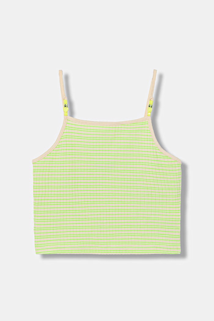 United Colors of Benetton crop top dziecięcy z bawełną żółty 38DBCH027.G.seasonal