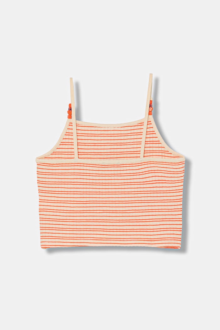 United Colors of Benetton crop top dziecięcy z bawełną 38DBCH027.G.seasonal pomarańczowy SS26