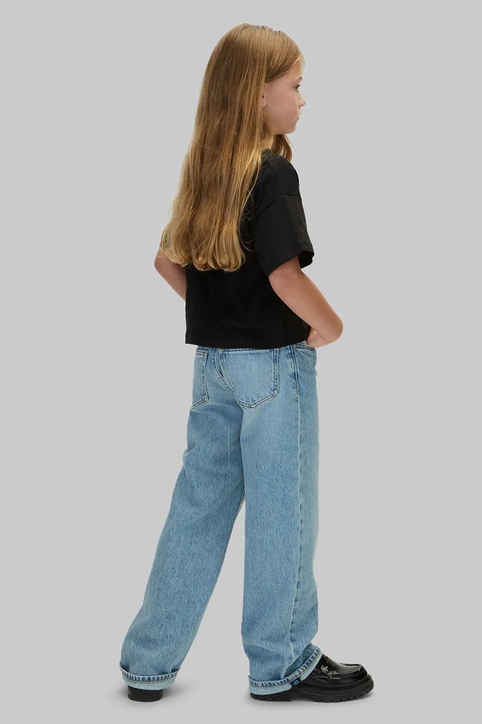 Dziewczynka Calvin Klein Jeans T-shirt dziecięcy bawełniany LVCKSJA16G.128.176.PPY2 czarny