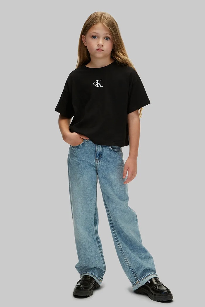 T-shirt dziecięcy bawełniany Calvin Klein Jeans LVCKSJA16G.128.176.PPY2 czarny