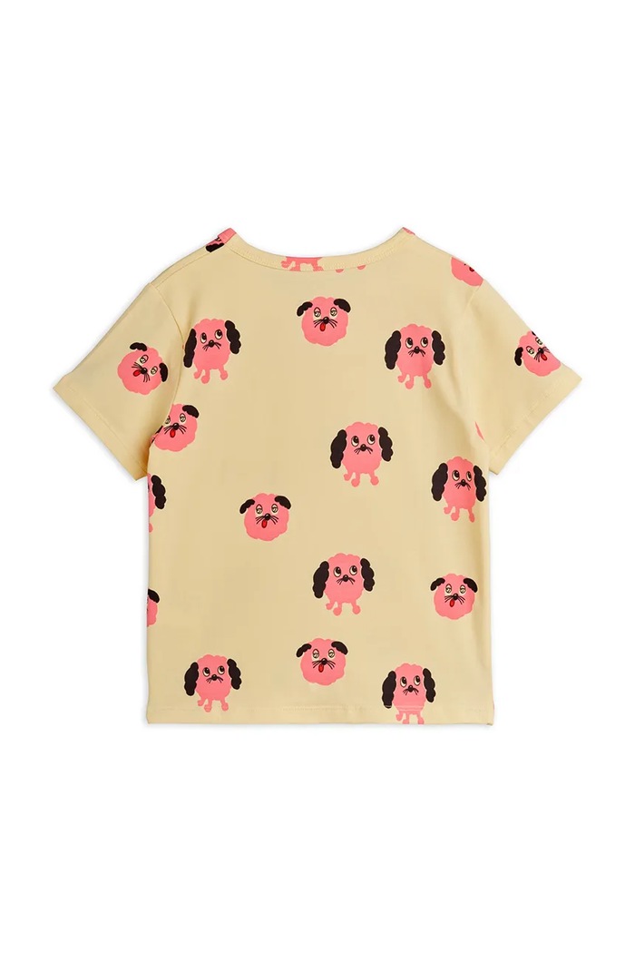 Chłopiec Mini Rodini t-shirt dziecięcy Doggie 26120111 żółty