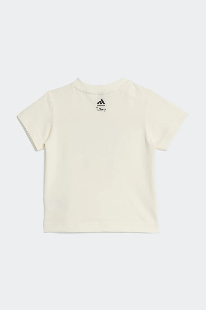 Detské bavlnené tričko adidas DISNEY JZ7679 béžová SS26