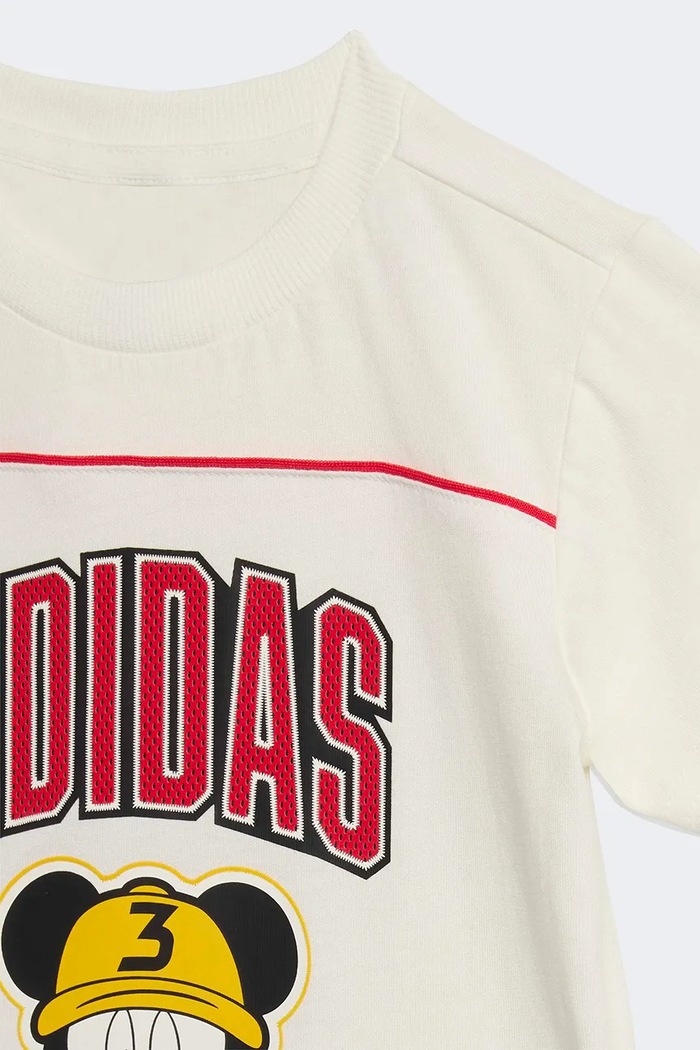 Detské bavlnené tričko adidas DISNEY béžová JZ7679