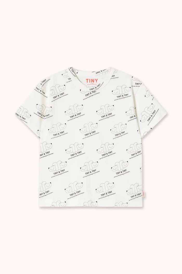 Tinycottons tricou de bumbac pentru copii TINY & TINY KNITTED TEE SS26.008 alb SS26