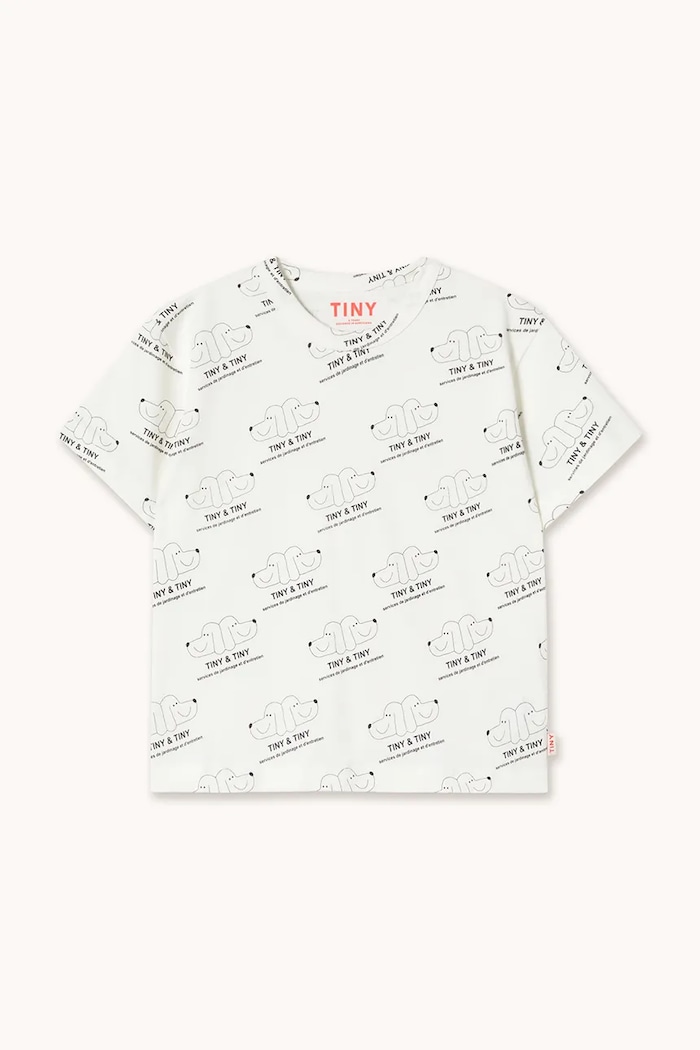 Tinycottons tricou de bumbac pentru copii TINY & TINY KNITTED TEE SS26.008 alb SS26