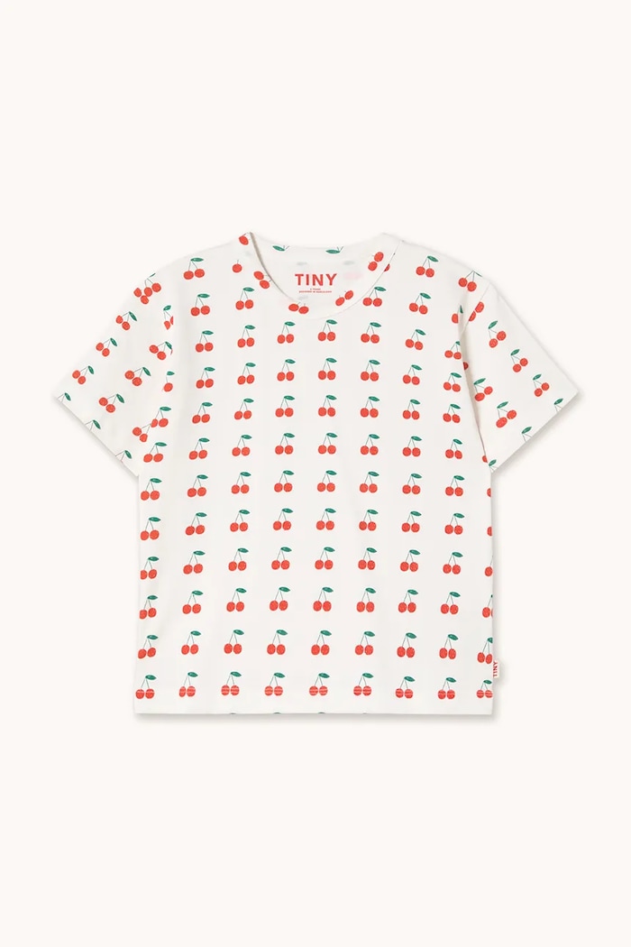 Detské bavlnené tričko Tinycottons CHERRIES KNITTED TEE SS26.018 biela SS26