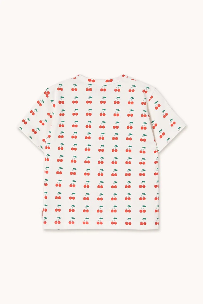 Chlapec Detské bavlnené tričko Tinycottons CHERRIES KNITTED TEE SS26.018 biela