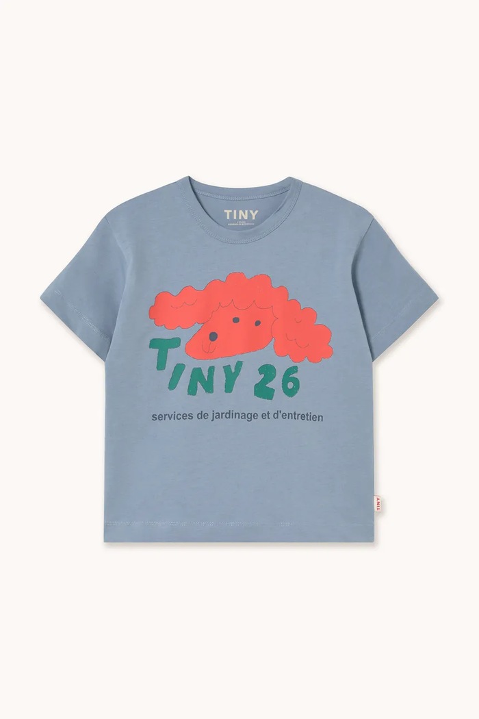 Tinycottons t-shirt bawełniany dziecięcy RED DOG GRAPHIC TEE SS26.040 niebieski SS26