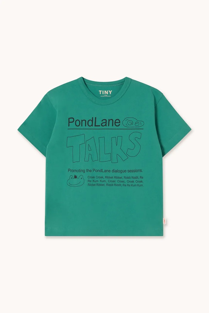 Tinycottons t-shirt bawełniany dziecięcy PONDLANE GRAPHIC TEE SS26.045 zielony SS26
