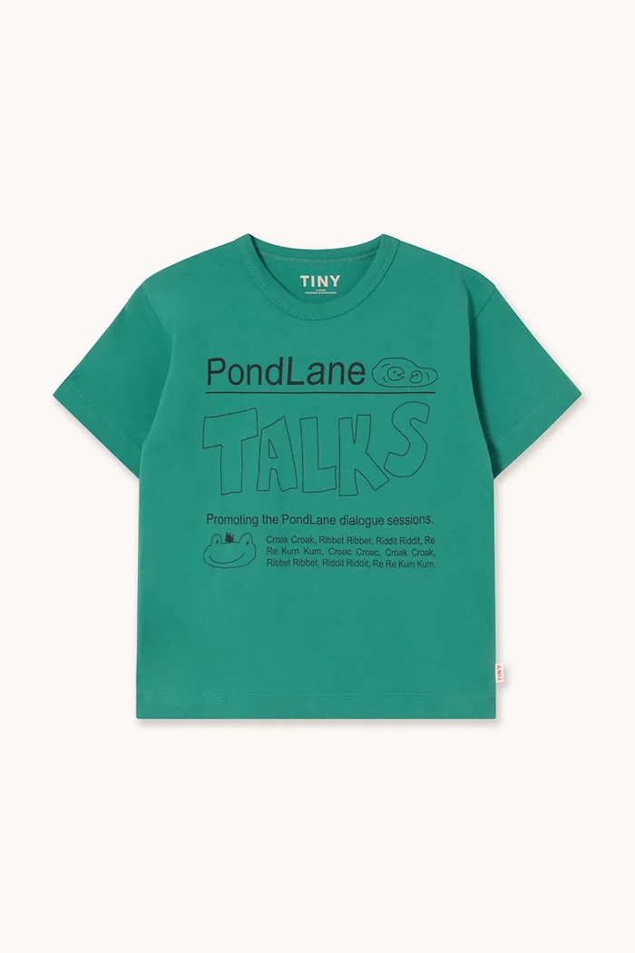 Tinycottons t-shirt bawełniany dziecięcy PONDLANE GRAPHIC TEE SS26.045 zielony SS26