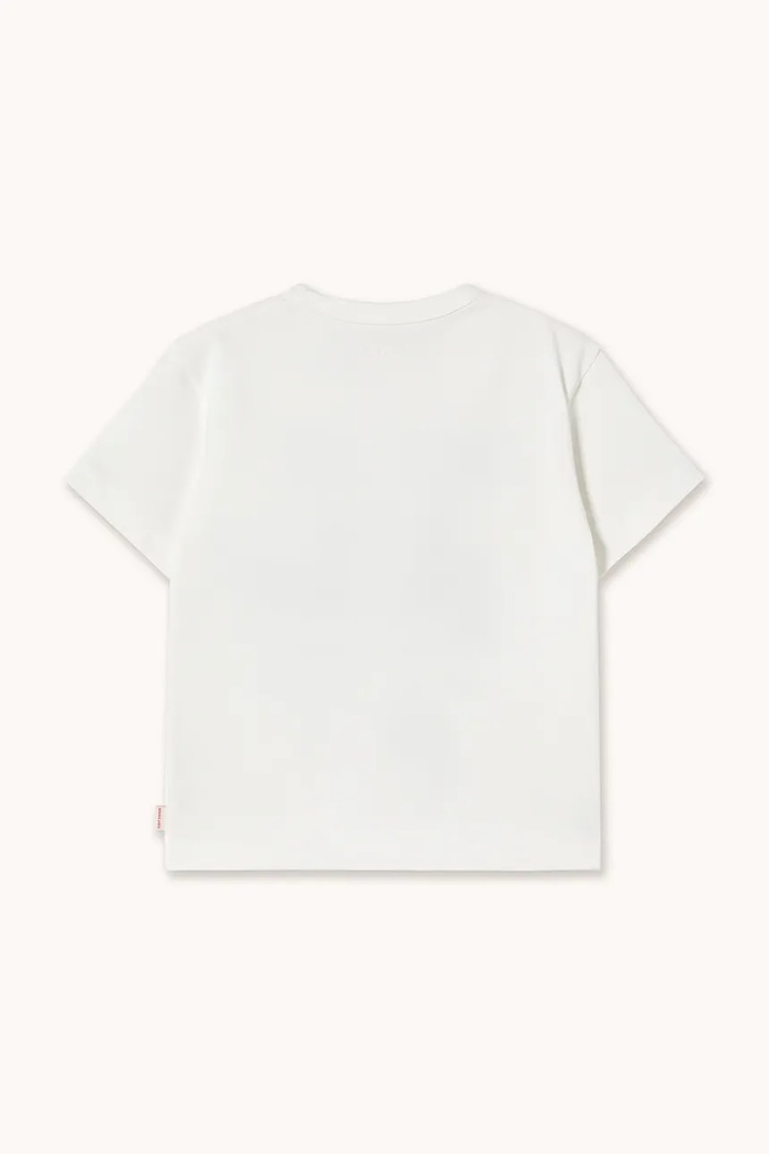 Deklice Otroška bombažna kratka majica Tinycottons SWANS DIAMONDS GRAPHIC TEE SS26.059 bela