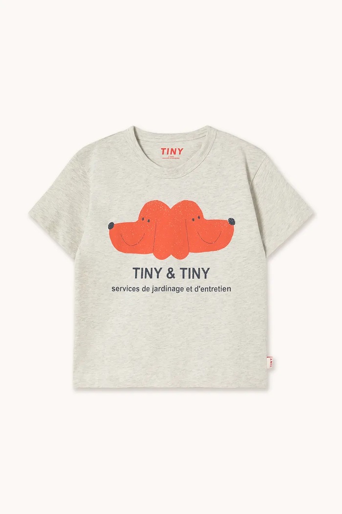 Tinycottons tricou de bumbac pentru copii TINY&TINY GRAPHIC TEE SS26.063 alb SS26