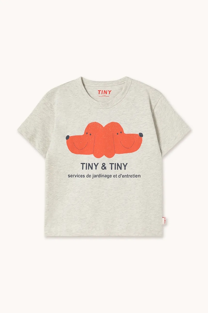 Tinycottons tricou de bumbac pentru copii TINY&TINY GRAPHIC TEE SS26.063 alb SS26