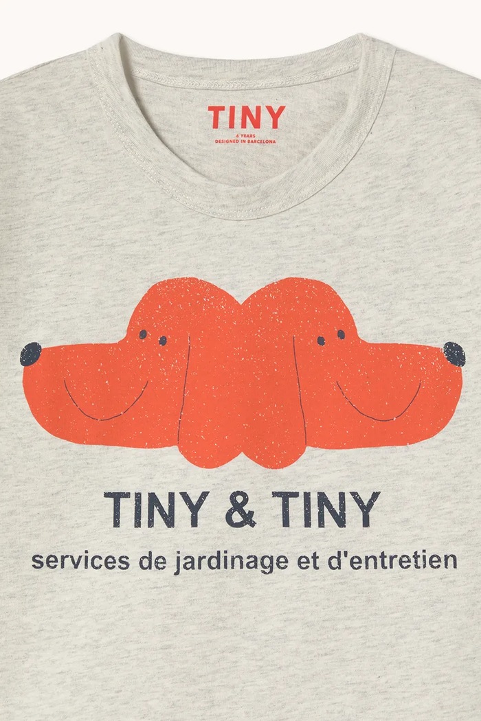 Tinycottons tricou de bumbac pentru copii TINY&TINY GRAPHIC TEE alb SS26.063