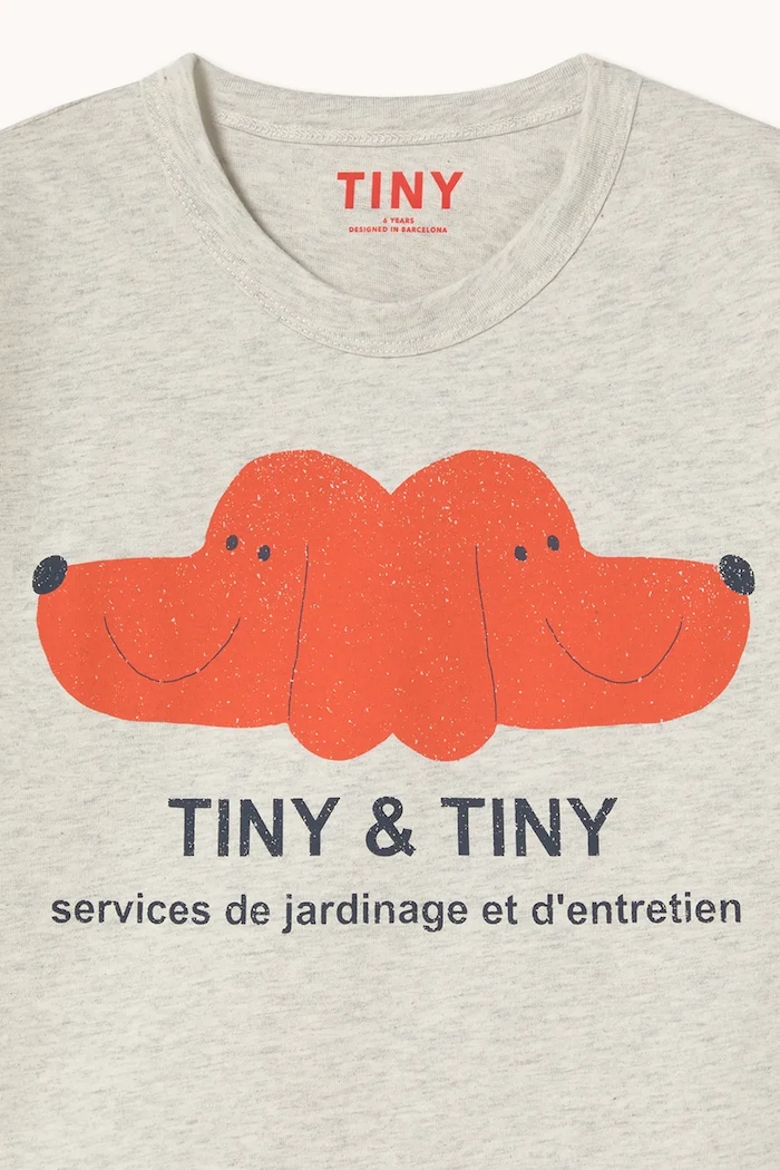 Tinycottons tricou de bumbac pentru copii TINY&TINY GRAPHIC TEE alb SS26.063