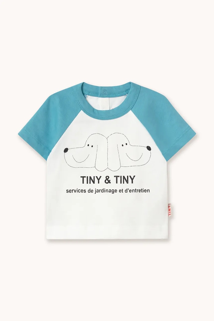 Detské bavlnené tričko Tinycottons TINY&TINY GRAPHIC BABY TEE bavlna biela SS26.066