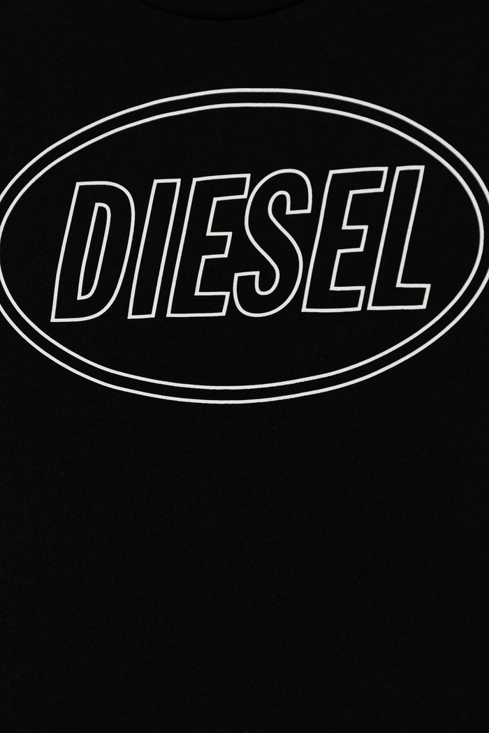 Chlapec Detské bavlnené tričko Diesel TCIRCLE OVER T-SHIRT J02582.0GRAI čierna