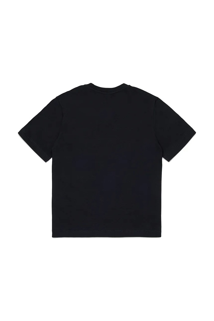 Diesel t-shirt bawełniany dziecięcy TVALE OVER T-SHIRT J02601.00YI9 czarny SS26