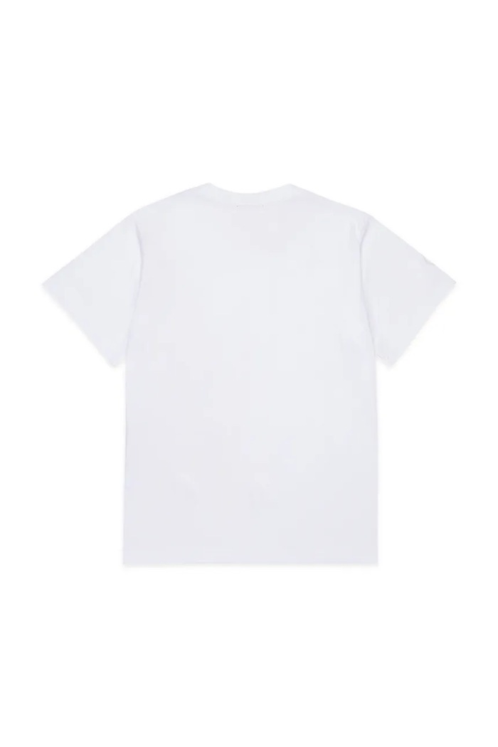 Detské bavlnené tričko Diesel MTOMS OVER T-SHIRTS J02737.00YI9 biela SS26