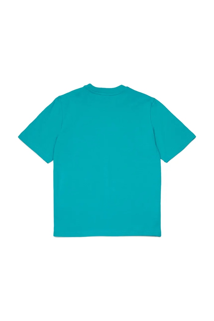 Diesel t-shirt bawełniany dziecięcy MTOMS OVER T-SHIRTS J02737.00YI9 turkusowy SS26