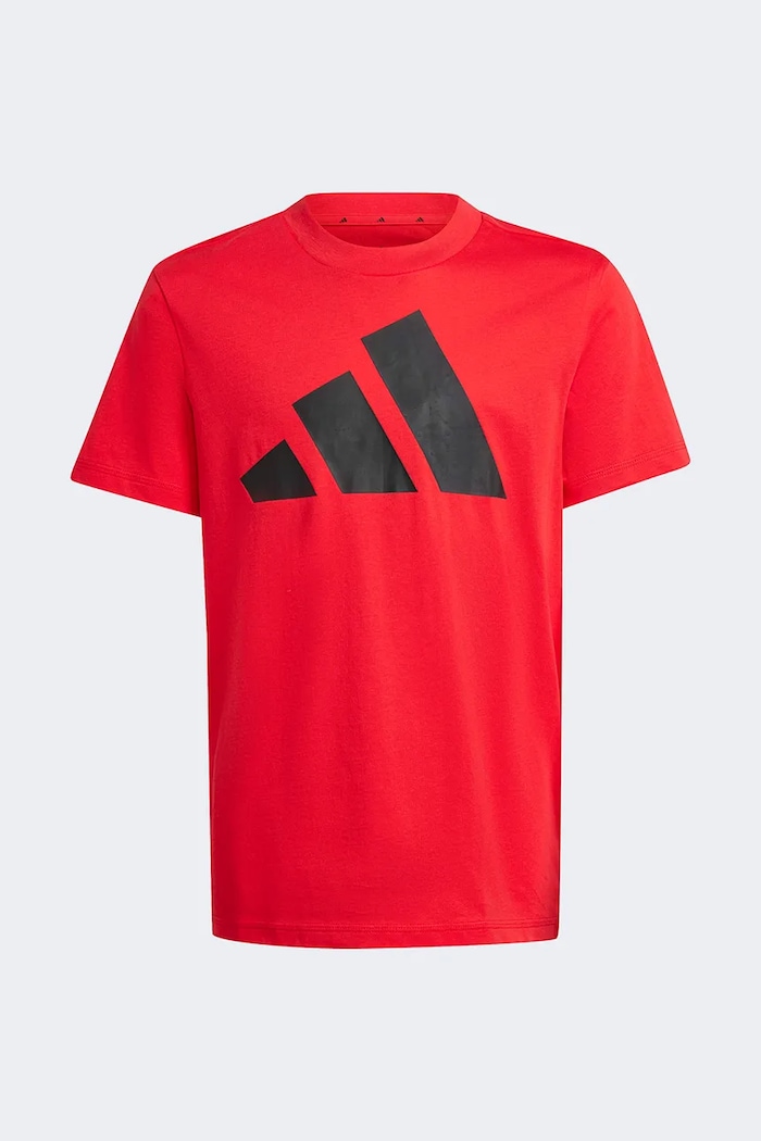 Παιδικό βαμβακερό μπλουζάκι adidas JC9664 κόκκινο SS26